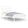 vidaXL Bed Frame without Mattress White 90x190 cm Single Solid Wood