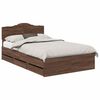 vidaXL Bed Frame with Drawer Brown Oak 120 x 190 cm Engineer Wood