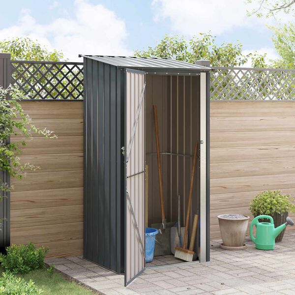 vidaXL Garden Sheds Anthracite 103 x 86 x 200 cm Metal