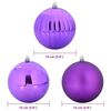 vidaXL Christmas Bauble Set XL 9 pcs Lilac Plastic