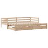 vidaXL Daybed with Trundle and Drawers without Mattress 80x200 cm