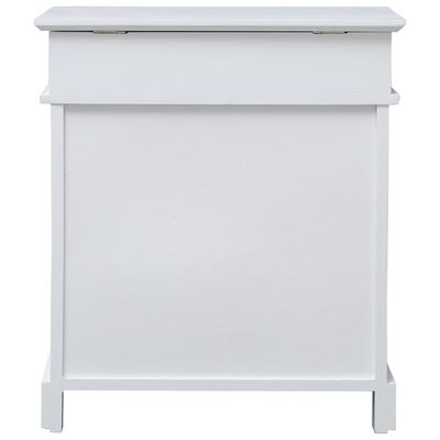 vidaXL Shoe Cabinet White 50x28x58 cm Paulownia Wood