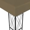 vidaXL Gazebo with LED String Lights 3x3 m Taupe Fabric