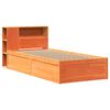 vidaXL Bed Frame without Mattress Wax Brown 100x200 cm Solid Wood Pine