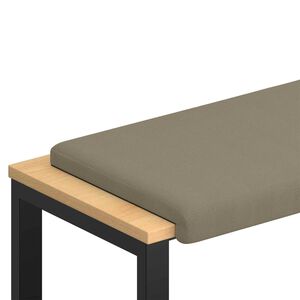 vidaXL Bench Cushion Textured Velvet Khaki Depth 35 cm