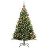vidaXL Artificial Hinged Christmas Tree 300 LEDs Green 180 cm