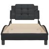 vidaXL Bed Frame without Mattress "Zadar" Black 100x200 cm Faux Leather