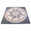 vidaXL Mosaic Tiles Sun Pattern Multicolour 120 x 120 cm Marble