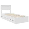 vidaXL Bed Frame with Drawer White 90 x 190 cm Engineer Wood