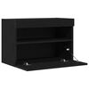 vidaXL TV Wall Cabinet Black oak 60 x 30 x 40 cm Engineered wood