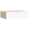 vidaXL Wall Drawer Shelves 2 pcs Oak and White 40x23.5x10cm MDF