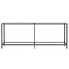 vidaXL Console Table Transparent 200x35x75.5 cm Tempered Glass