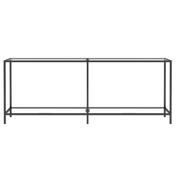 vidaXL Console Table Transparent 200x35x75.5 cm Tempered Glass