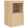 vidaXL Sideboard with LED Lights Sonoma Oak 163x37x67 cm