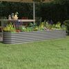 vidaXL Garden Raised Bed Galvanised Steel 260x40x36 cm Grey