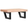 vidaXL Basin Shelf Wall Mounted Steel and Solid Wood Beech
