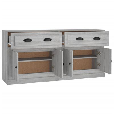 vidaXL Sideboards 2 pcs Grey Sonoma Engineered Wood