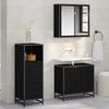 vidaXL Bathroom Furniture Set with Drawer Black Oak 35 x 37.5 x 100 cm