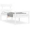 vidaXL Senior Bed without Mattress White Single Solid Wood