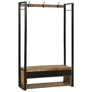 vidaXL Clothes Rack Brown 110 x 40 x 179 cm Solid Mango wood