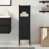 vidaXL Bathroom Furniture Set with Shelf Black Oak 33 x 33 x 120.5 cm
