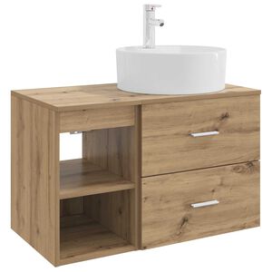 vidaXL Bathroom Furniture Set 2 pcs Artisan Oak Engineered Wood