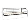 vidaXL DayBed Frame without Mattress Black Metal 90x200 cm