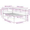 vidaXL Bookcase Bed without Mattress Wax Brown 90x200 cm Solid Wood Pine