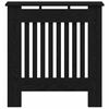 vidaXL Radiator Cover Black Oak 78 x 19 x 81.5 cm Engineered Wood
