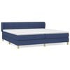 vidaXL Box Spring Bed with Mattress Blue 200x200 cm Fabric