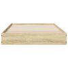vidaXL Bed Frame without Mattress Sonoma Oak 90x200 cm Engineered Wood