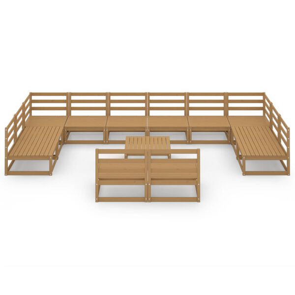 vidaXL 13 Piece Garden Lounge Set Solid Pinewood