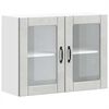 vidaXL Kitchen Wall Cabinet with Glass Door "Lucca" Concrete Grey