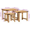 vidaXL Nesting Side Tables 3 pcs Solid Rough Wood Mango
