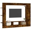 vidaXL TV Cabinet Smoked Oak 152x22x113 cm Engineered Wood