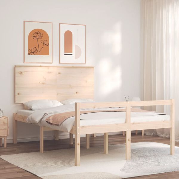 vidaXL Senior Bed without Mattress 140x190 cm Solid Wood