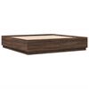 vidaXL Bed Frame with LED without Mattress Brown Oak 200x200 cm
