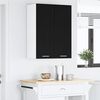 vidaXL Hanging Cabinet with Door Black Oak and White 30 x 31 x 80 cm