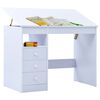 vidaXL Children Drawing Study Desk Tiltable White
