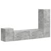 vidaXL TV Cabinet Set 4 pcs Concrete Grey Engineered Wood