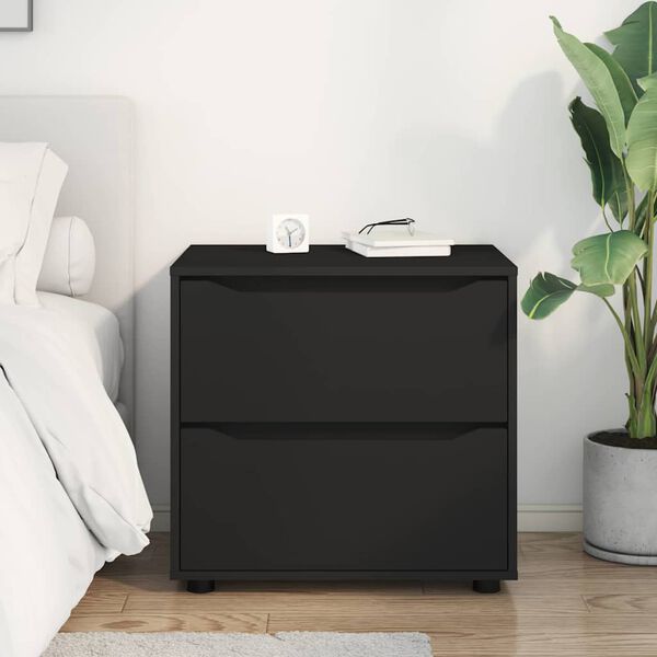 vidaXL Storage Cabinet Black 60 x 48 x 57 cm Engineered Wood