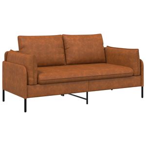 vidaXL 2-Seater Sofa Brown 188 x 81 x 89 cm Faux Leather