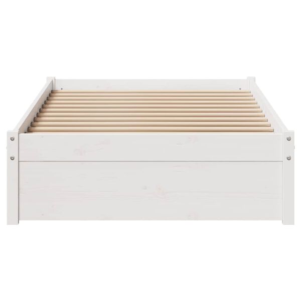 vidaXL Bed Frame without Mattress White 100x200 cm Solid Wood Pine