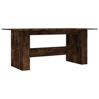 vidaXL Dining Table Smoked Oak 180x90x76 cm Engineered Wood