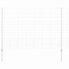 vidaXL Fence with Post Silver 1.5 x 50 m Steel