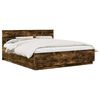 vidaXL Bed Frame Smoked Oak 200 x 200 cm Engineered Wood