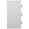 vidaXL Locker Cabinets 2 pcs Light Grey and Red 90x45x92.5 cm Steel