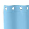 vidaXL Blackout Curtains with Rings 2 pcs Light Blue 140 x 140 cm