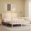 vidaXL Bed Frame without Mattress King Size Solid Wood Pine