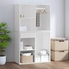 vidaXL Dressing Cabinet White 80x40x65 cm Engineered Wood